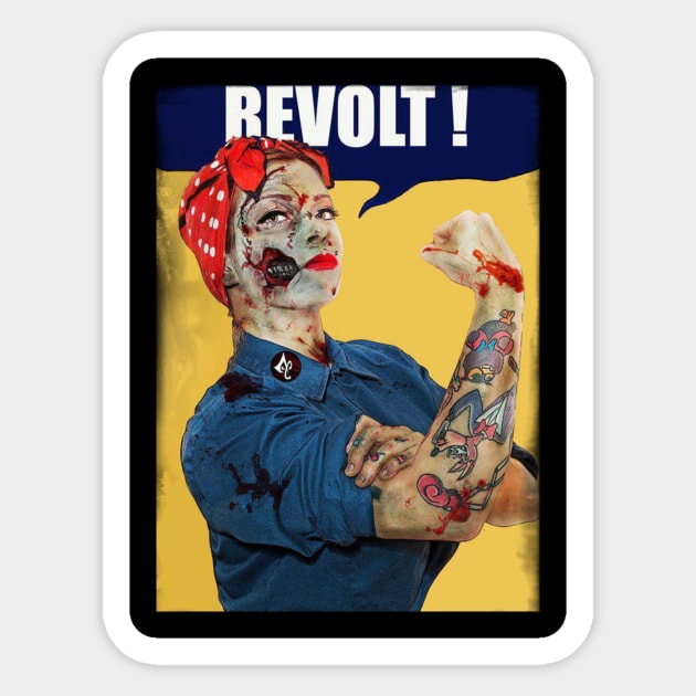 Aggressive Comix - Revolt Sticker by Aggressive Comix